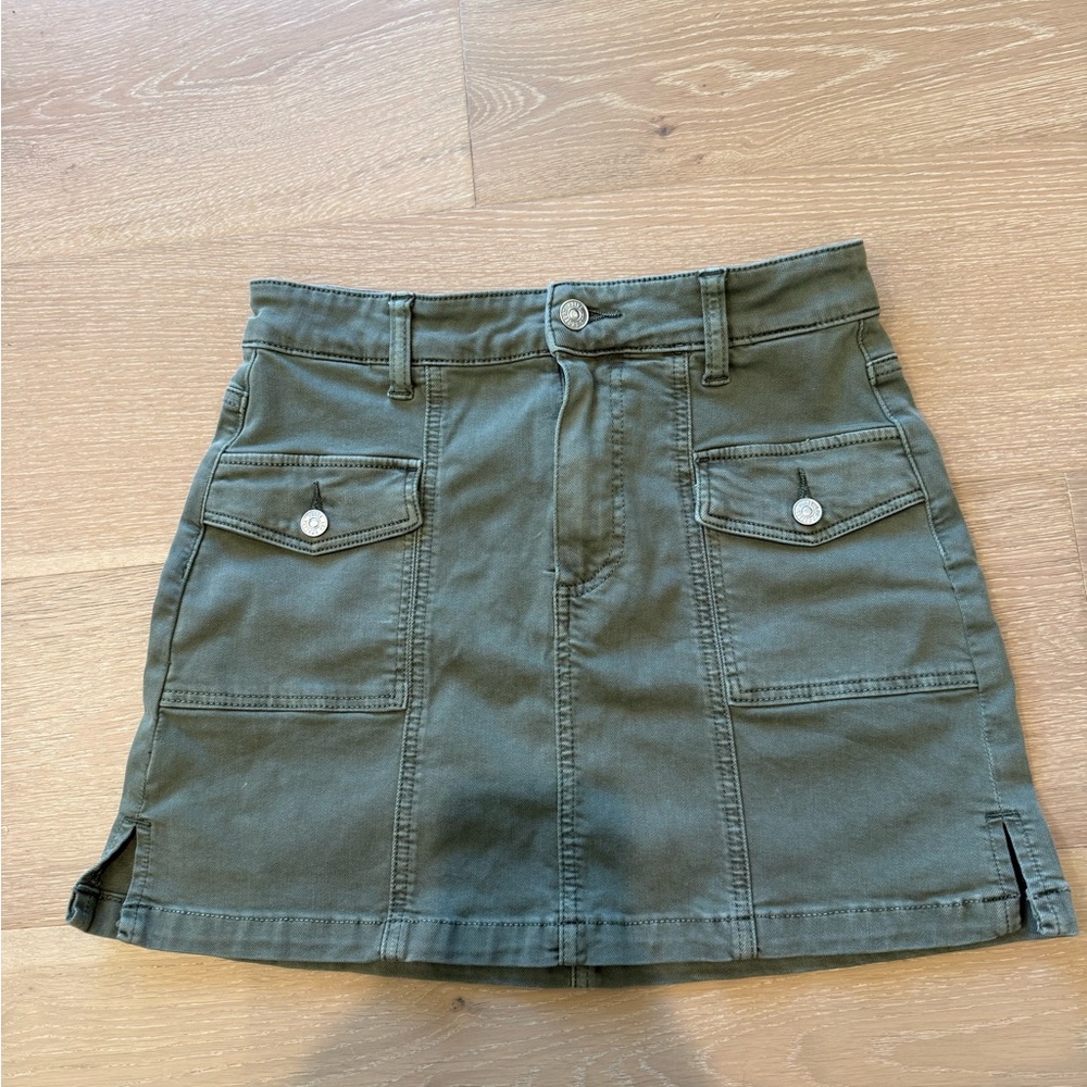 PAIGE Sage Green Denim Skirt size 24